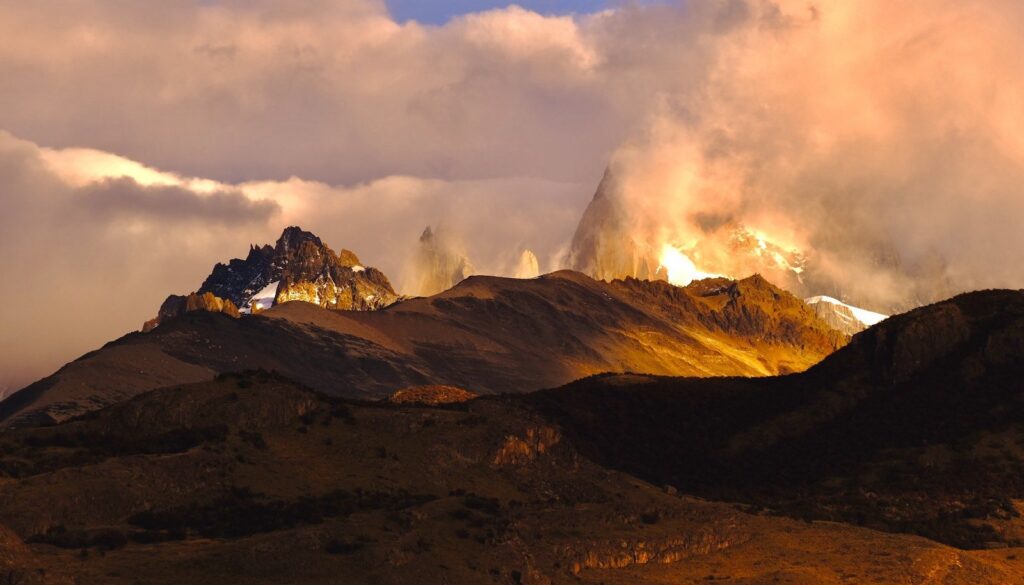 Fitz Roy in golden light, Patagonia